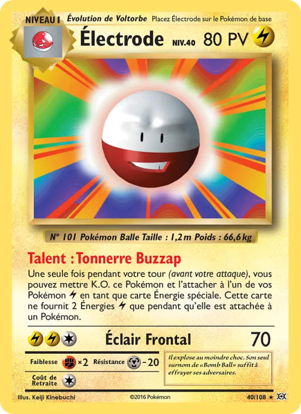 Carte Pokémon Électrode de l'extension Évolutions