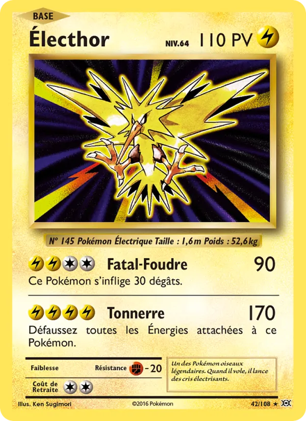 Carte Pokémon Électhor de l'extension Évolutions