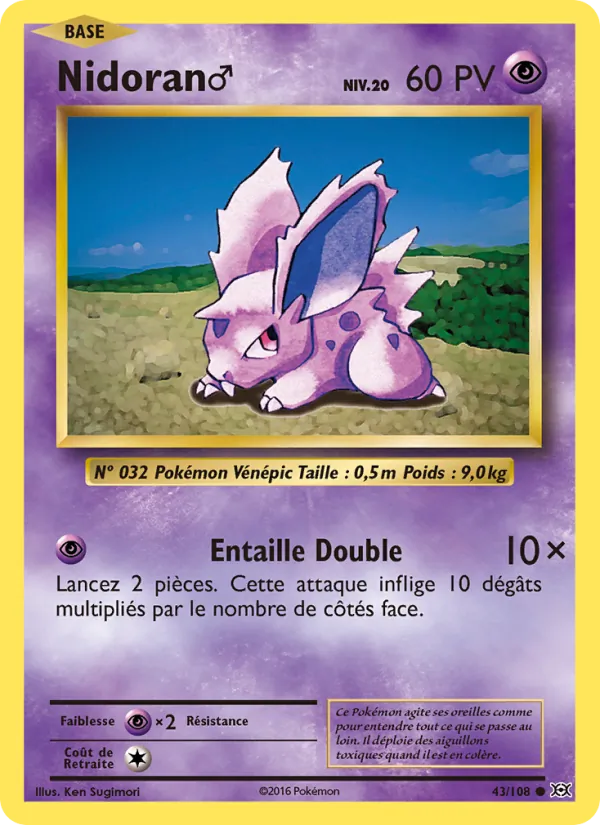 Carte Pokémon Nidoran♂ de l'extension Évolutions