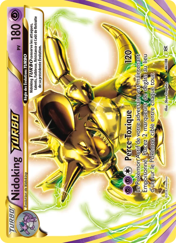 Carte Pokémon Nidoking TURBO de l'extension Évolutions