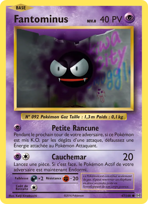 Carte Pokémon Fantominus de l'extension Évolutions