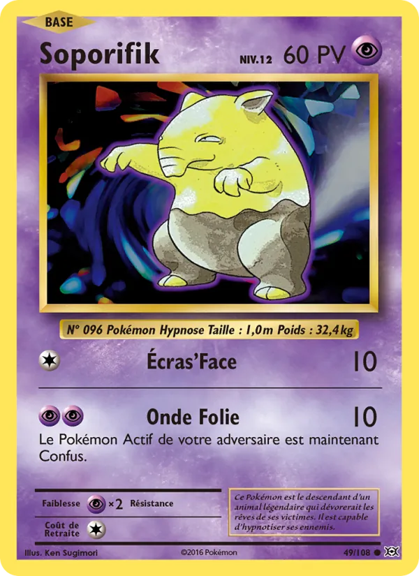 Carte Pokémon Soporifik de l'extension Évolutions