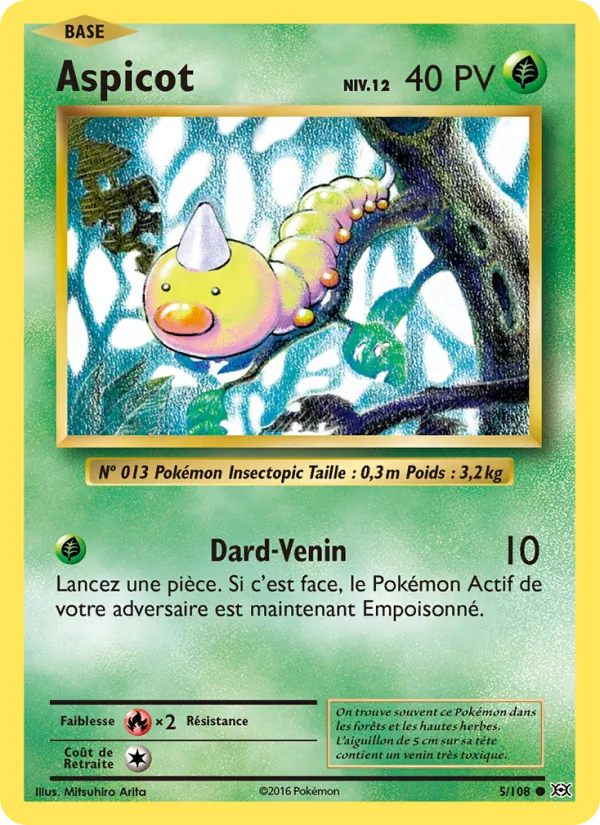 Carte Pokémon Aspicot de l'extension Évolutions