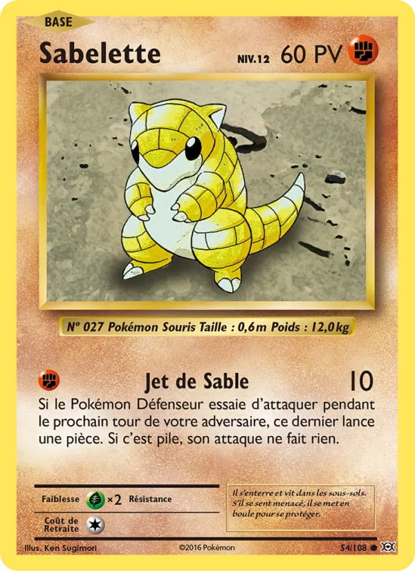 Carte Pokémon Sabelette de l'extension Évolutions