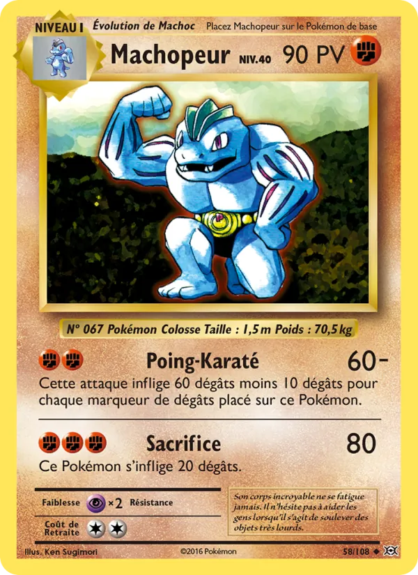 Carte Pokémon Machopeur de l'extension Évolutions