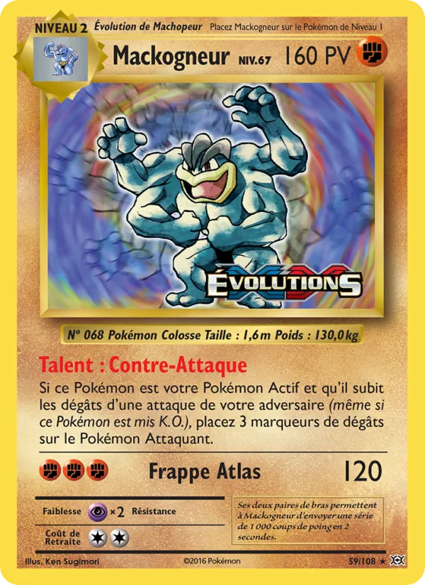 Carte Pokémon Mackogneur de l'extension Évolutions