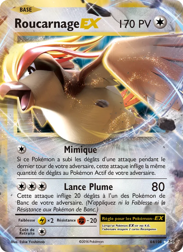 Carte Pokémon Roucarnage EX de l'extension Évolutions
