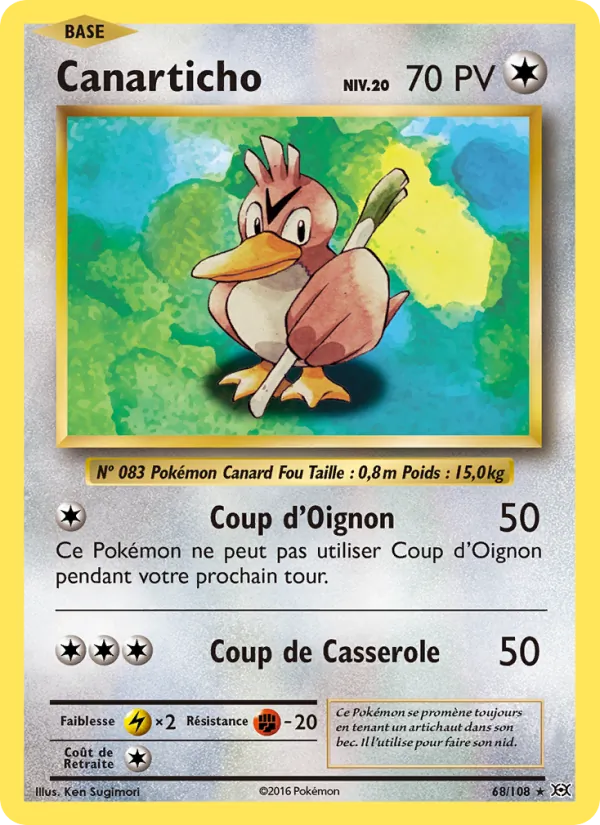 Carte Pokémon Canarticho de l'extension Évolutions