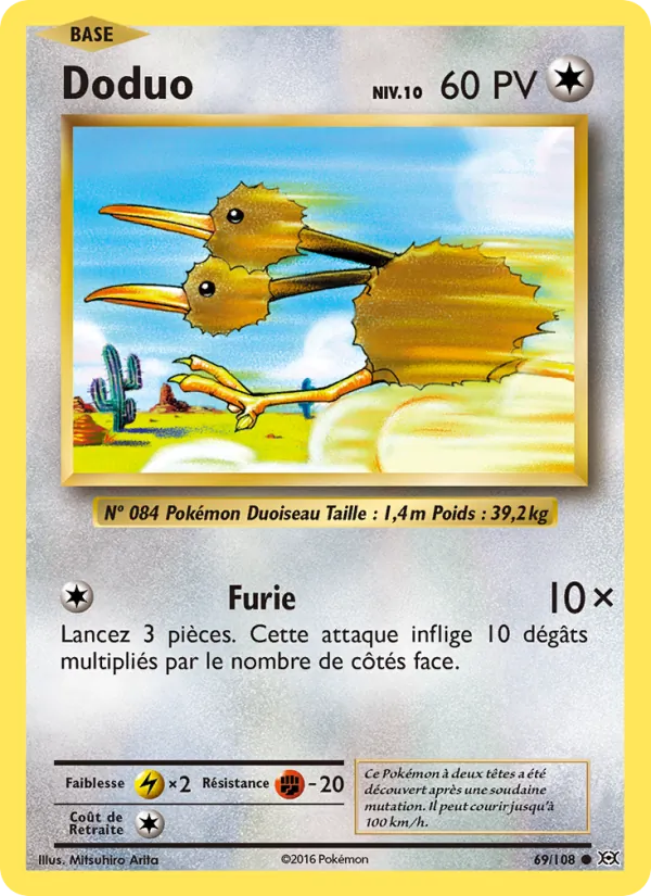 Carte Pokémon Doduo de l'extension Évolutions