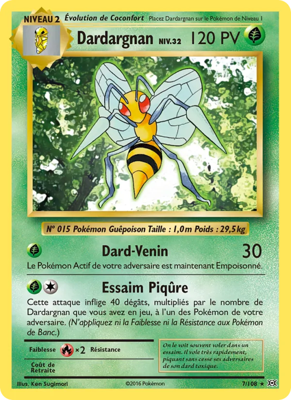 Carte Pokémon Dardargnan de l'extension Évolutions