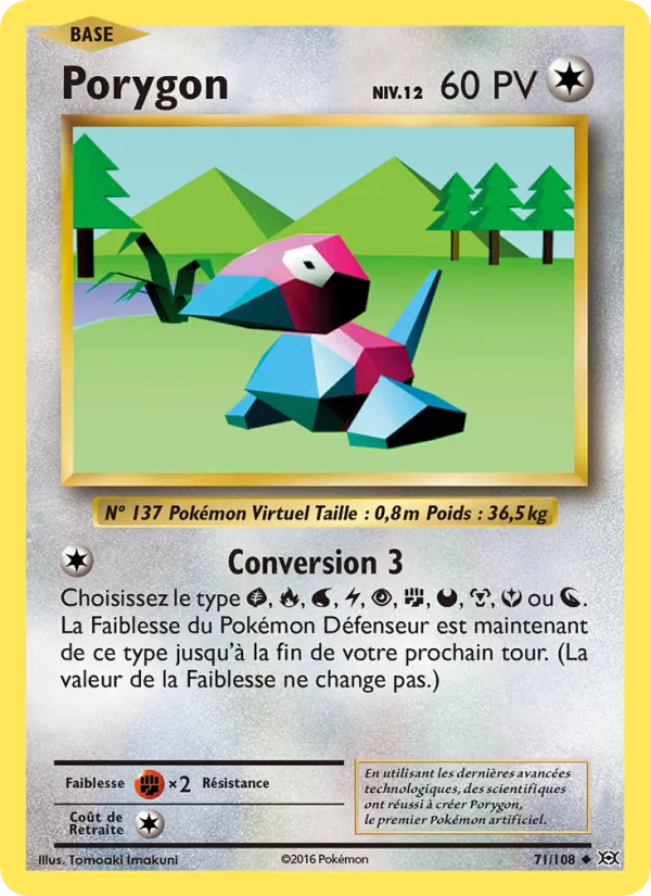Carte Pokémon Porygon de l'extension Évolutions
