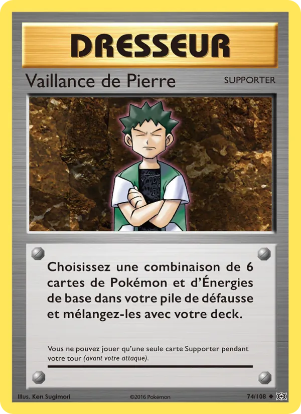 Carte Pokémon Vaillance de Pierre de l'extension Évolutions