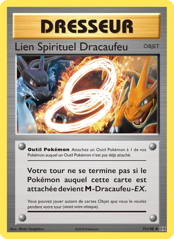 Carte Pokémon Lien Spirituel Dracaufeu de l'extension Évolutions