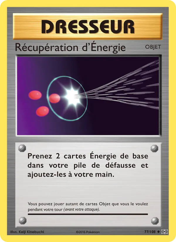 Carte Pokémon Récupération d'Énergie de l'extension Évolutions