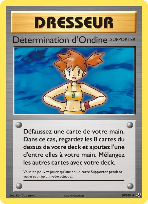 Carte Pokémon Détermination d'Ondine de l'extension Évolutions