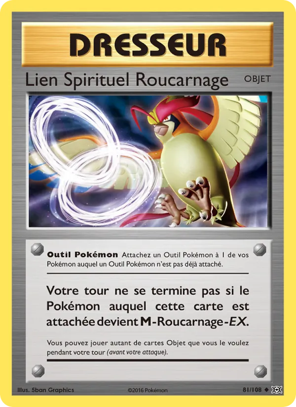 Carte Pokémon Lien Spirituel Roucarnage de l'extension Évolutions