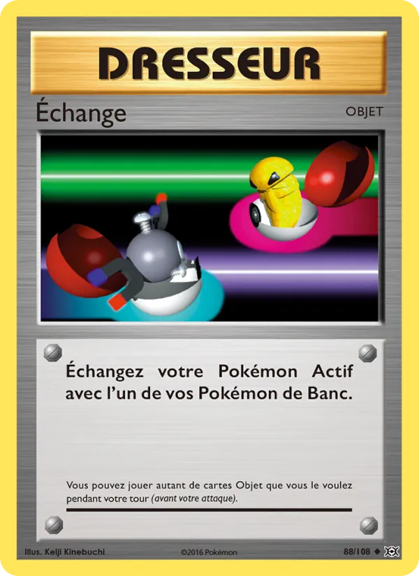 Carte Pokémon Échange de l'extension Évolutions