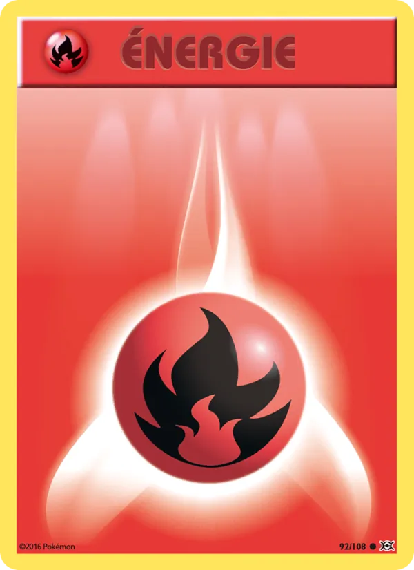 Carte Pokémon Énergie Feu de l'extension Évolutions