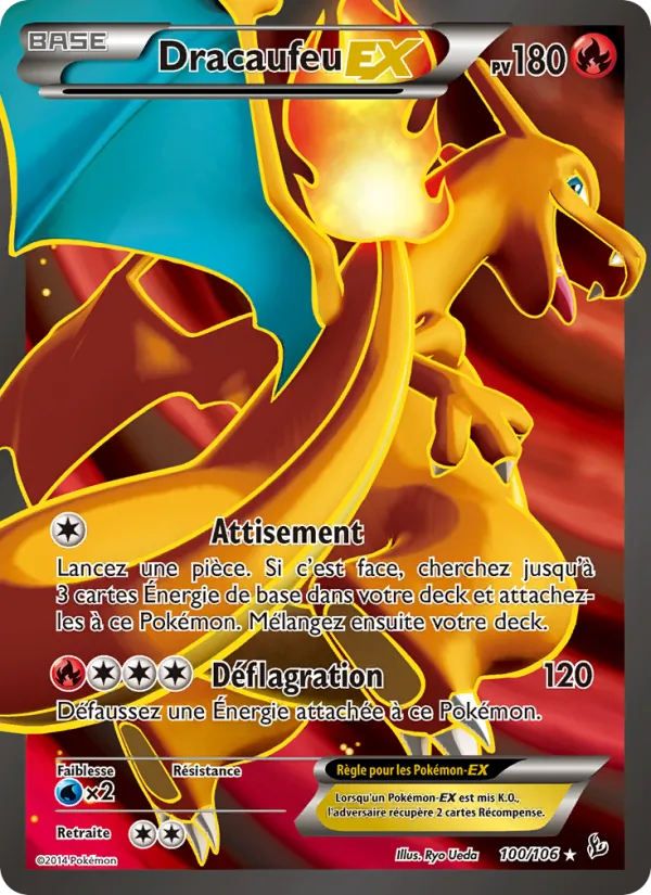 Carte Pokémon Dracaufeu EX de l'extension Étincelles