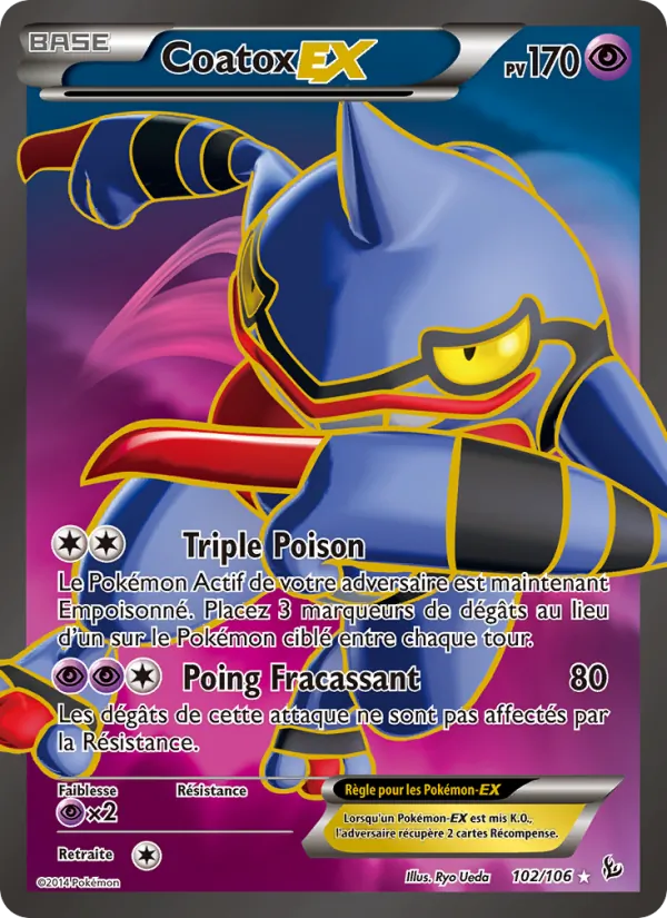 Carte Pokémon Coatox EX de l'extension Étincelles