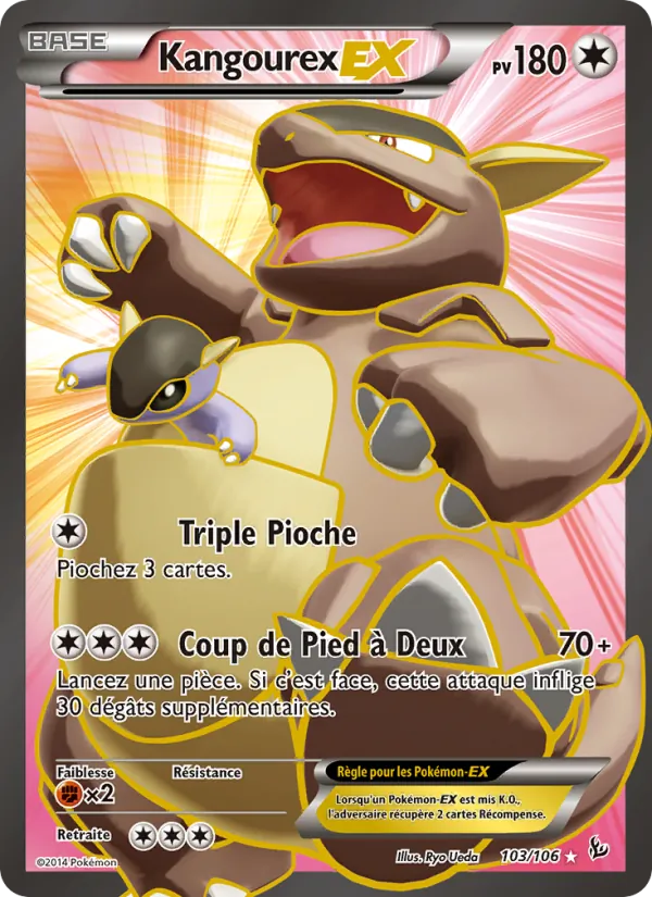 Carte Pokémon Kangourex EX de l'extension Étincelles
