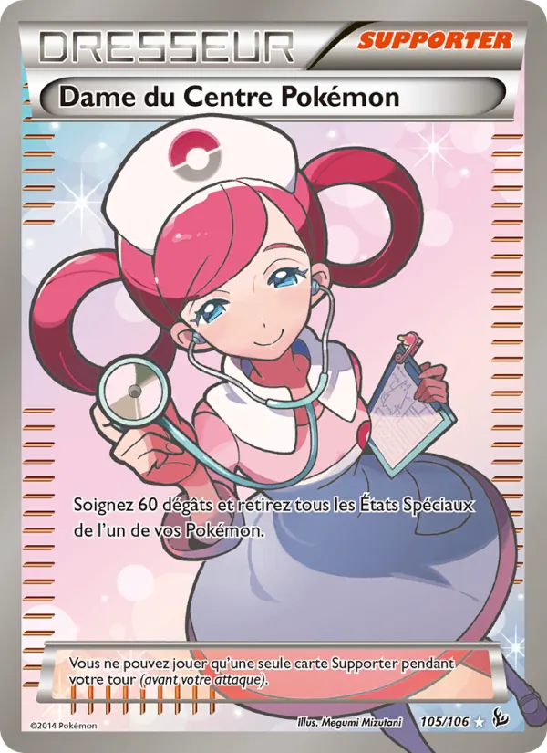 Carte Pokémon Dame du Centre Pokémon de l'extension Étincelles