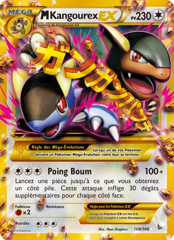 Carte Pokémon M-Kangourex EX de l'extension Étincelles