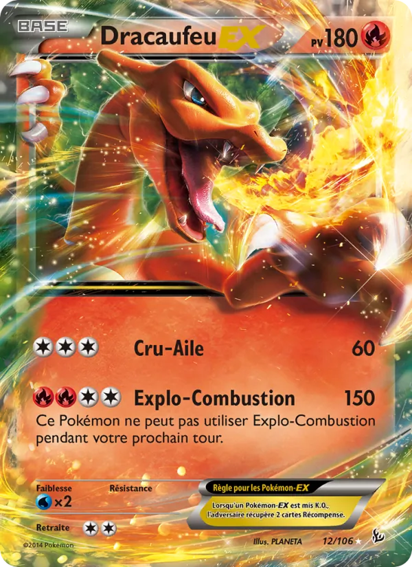 Carte Pokémon Dracaufeu EX de l'extension Étincelles