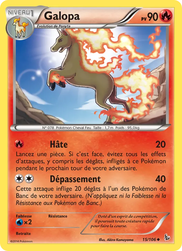 Carte Pokémon Galopa de l'extension Étincelles
