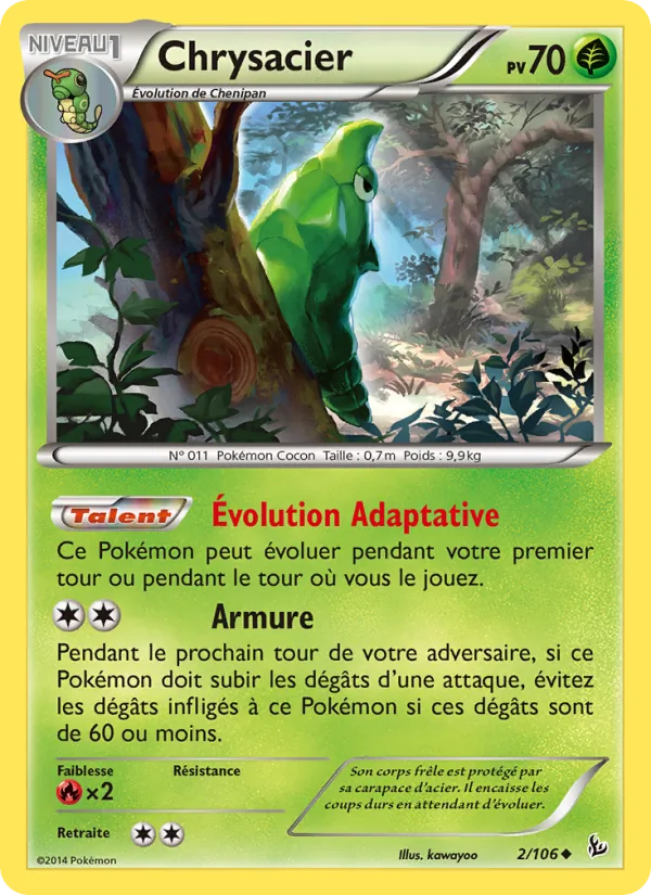 Carte Pokémon Chrysacier de l'extension Étincelles