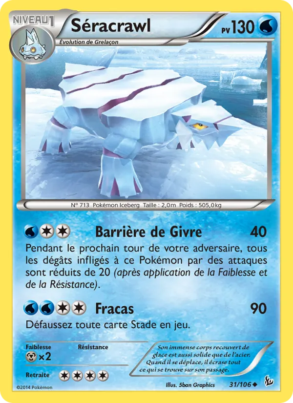Carte Pokémon Séracrawl de l'extension Étincelles