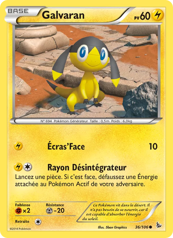 Carte Pokémon Galvaran de l'extension Étincelles