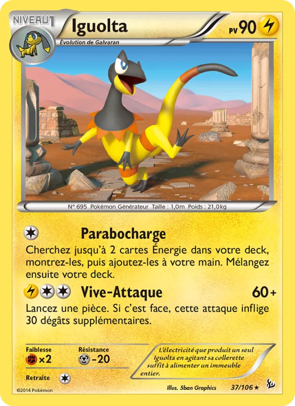 Carte Pokémon Iguolta de l'extension Étincelles