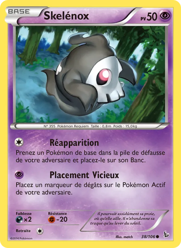 Carte Pokémon Skelénox de l'extension Étincelles