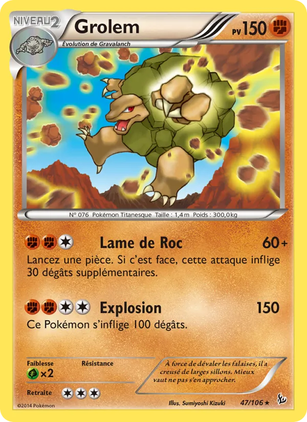 Carte Pokémon Grolem de l'extension Étincelles