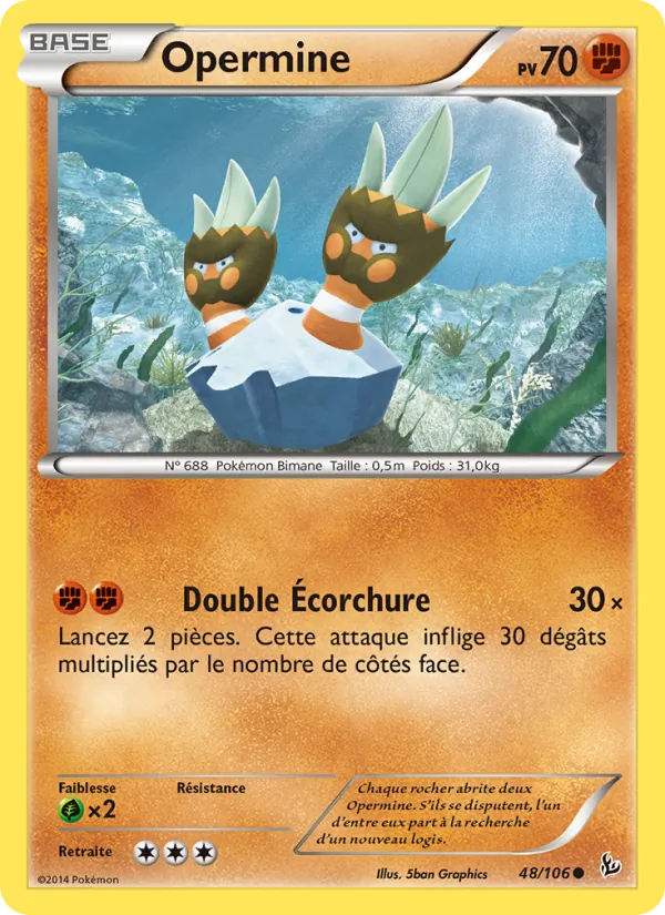 Carte Pokémon Opermine de l'extension Étincelles