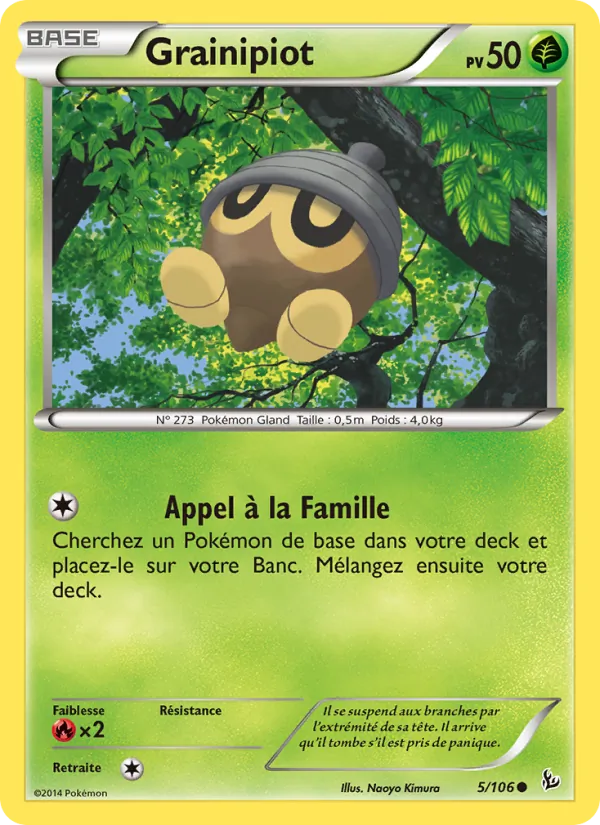 Carte Pokémon Grainipiot de l'extension Étincelles