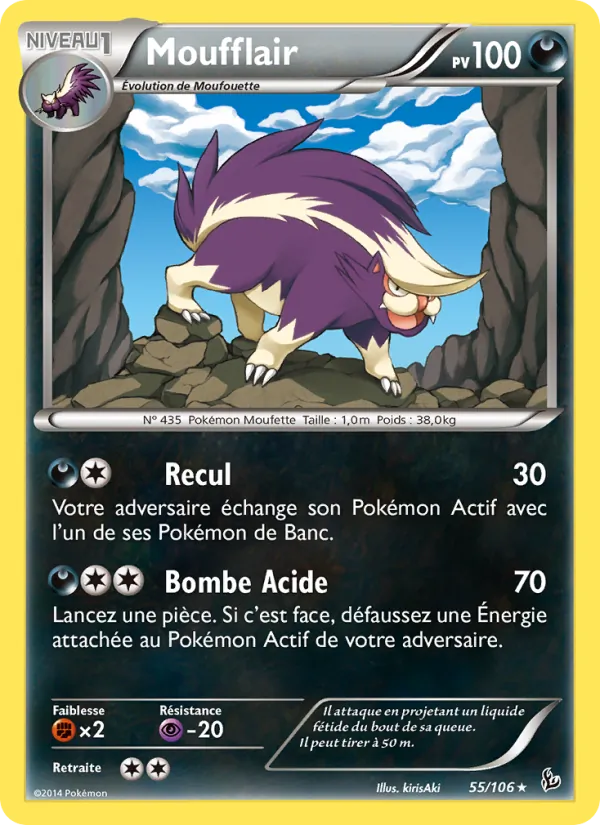 Carte Pokémon Moufflair de l'extension Étincelles