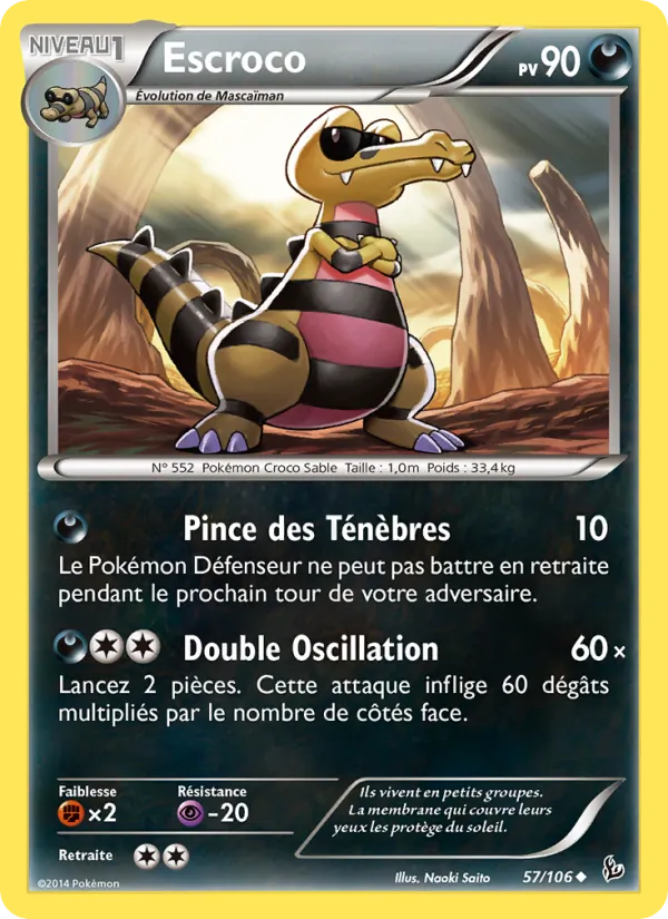 Carte Pokémon Escroco de l'extension Étincelles