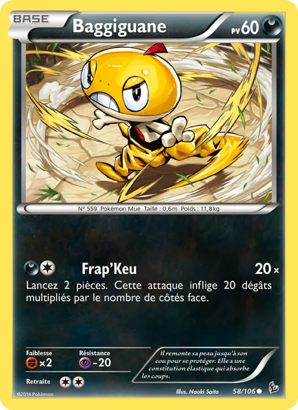 Carte Pokémon Baggiguane de l'extension Étincelles