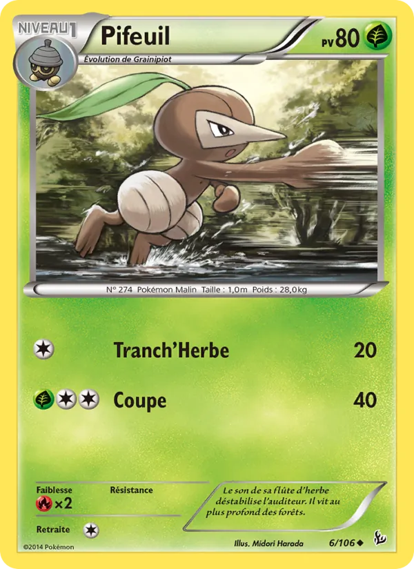 Carte Pokémon Pifeuil de l'extension Étincelles