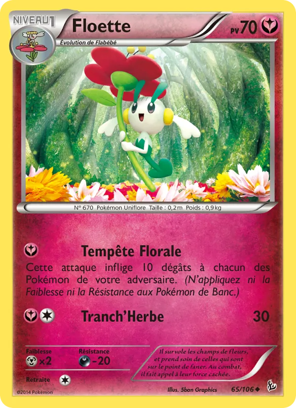Carte Pokémon Floette de l'extension Étincelles