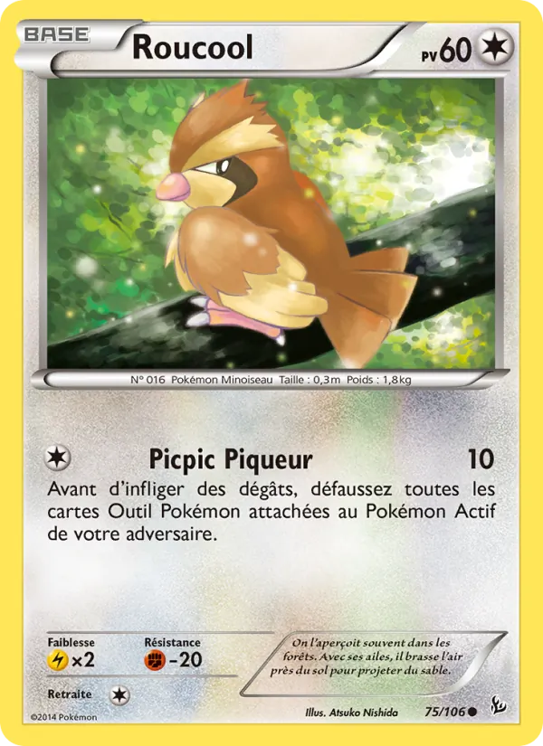 Carte Pokémon Roucool de l'extension Étincelles