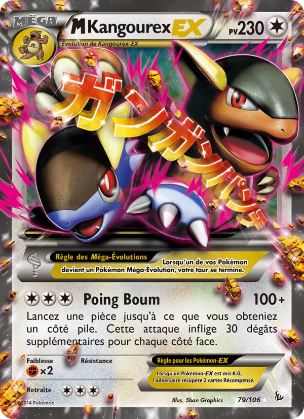 Carte Pokémon M-Kangourex EX de l'extension Étincelles