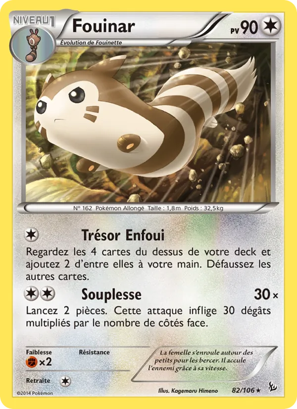 Carte Pokémon Fouinar de l'extension Étincelles