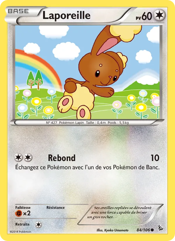 Carte Pokémon Laporeille de l'extension Étincelles