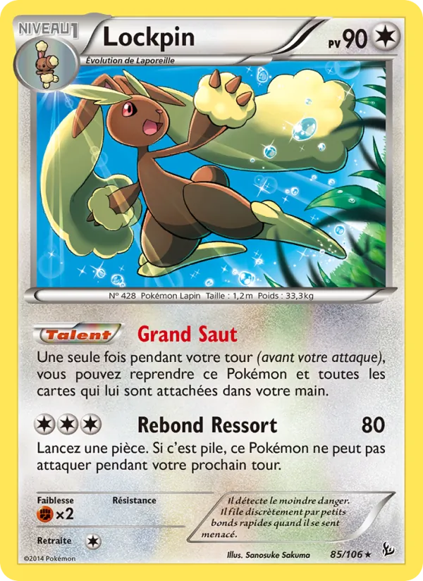 Carte Pokémon Lockpin de l'extension Étincelles