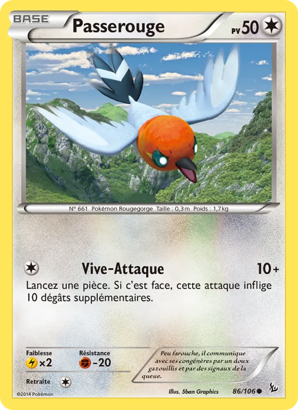 Carte Pokémon Passerouge de l'extension Étincelles