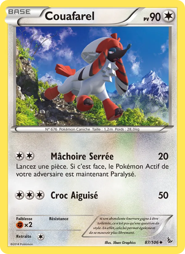 Carte Pokémon Couafarel de l'extension Étincelles