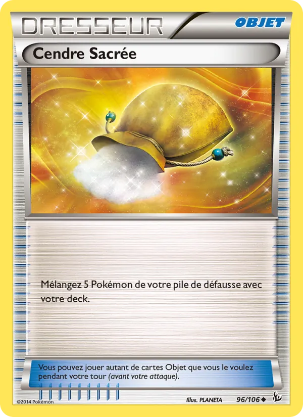 Carte Pokémon Cendre Sacrée de l'extension Étincelles